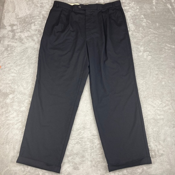 Ralph Lauren Other - Ralph Lauren Wool Dress Pants Mens 36x32 (35x28) Black Cuffed Pleated‎ Comfort